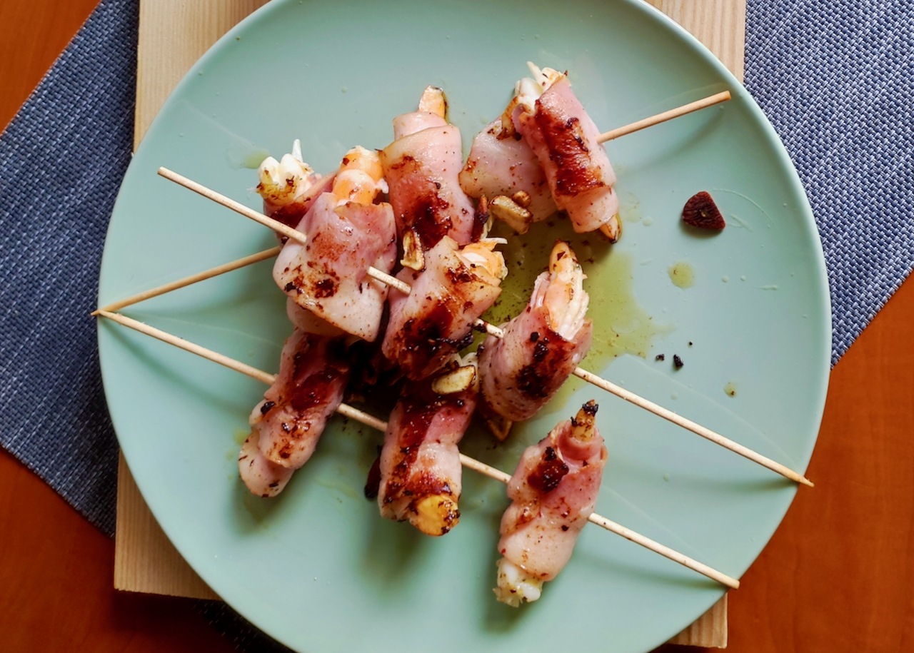 Bacon Wrapped Shrimp Skewers In Under 15 Minutes
